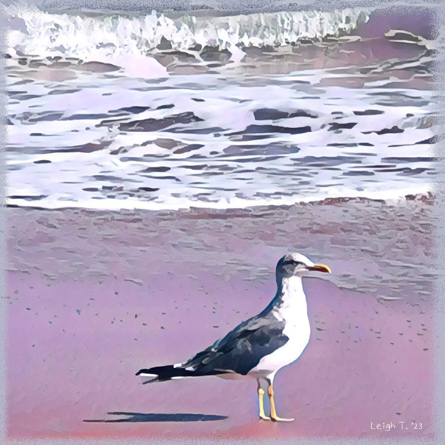 Lonely Gull Indoor/Outdoor Pillow