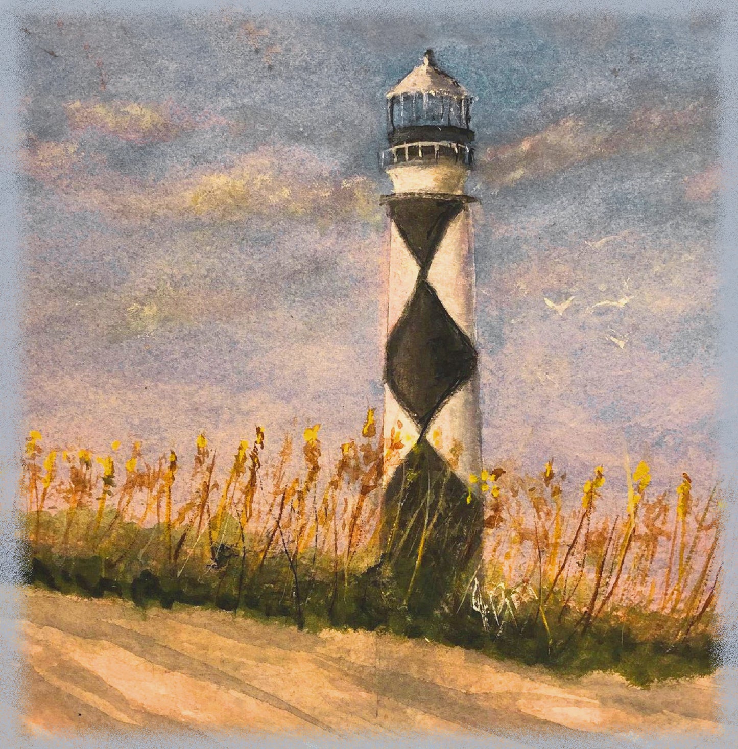 Cape Lookout Lighthouse Indoor/Outdoor Pillow