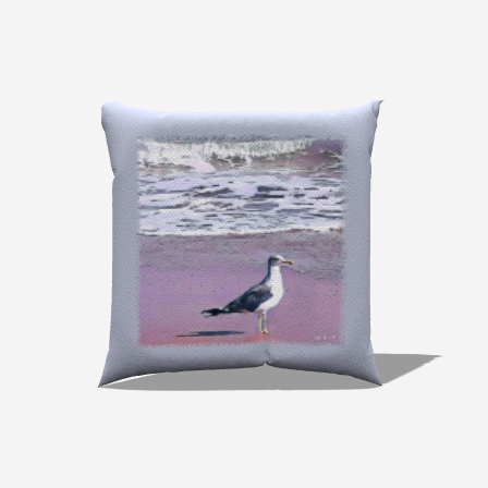 Lonely Gull Indoor/Outdoor Pillow
