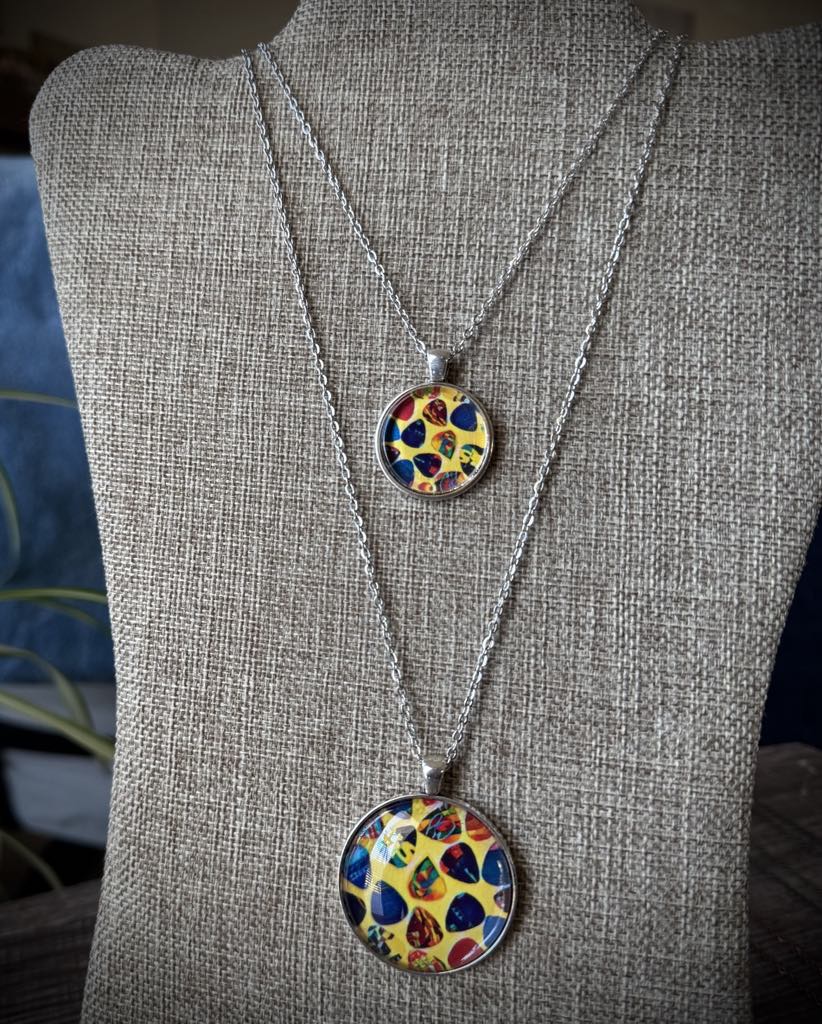 Guitar Pick Necklace - Yellow Sunshine