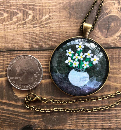 Momma's Flowers (1.5 in Pendant with 24 in Chain)