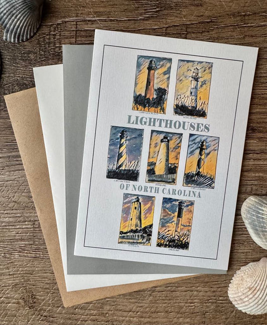 NC Lighthouses Greeting Card