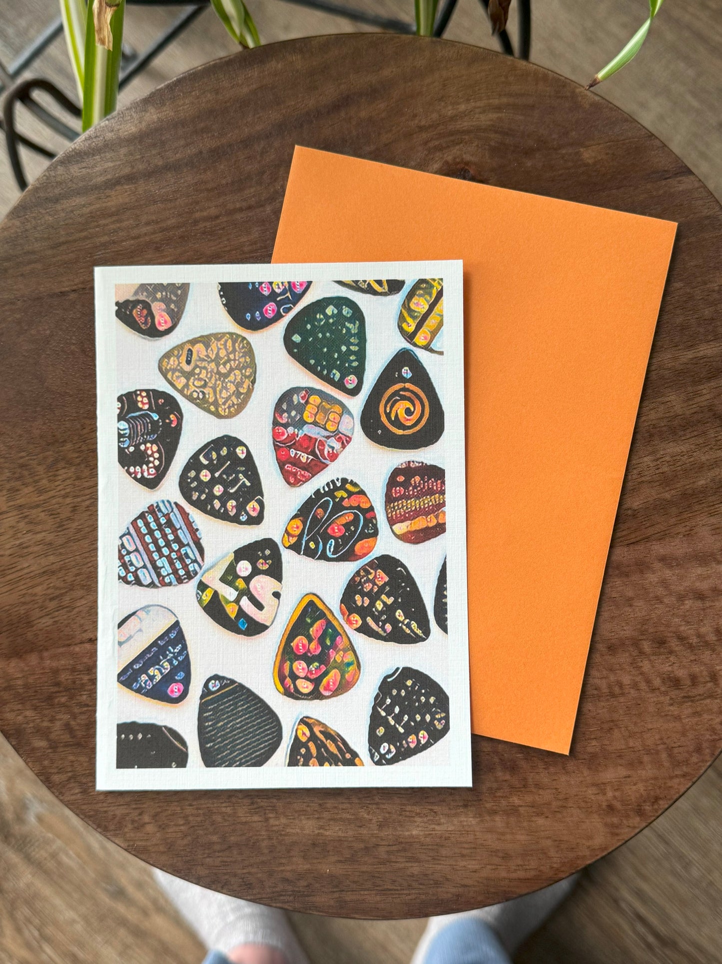 Guitar Picks Greeting Card