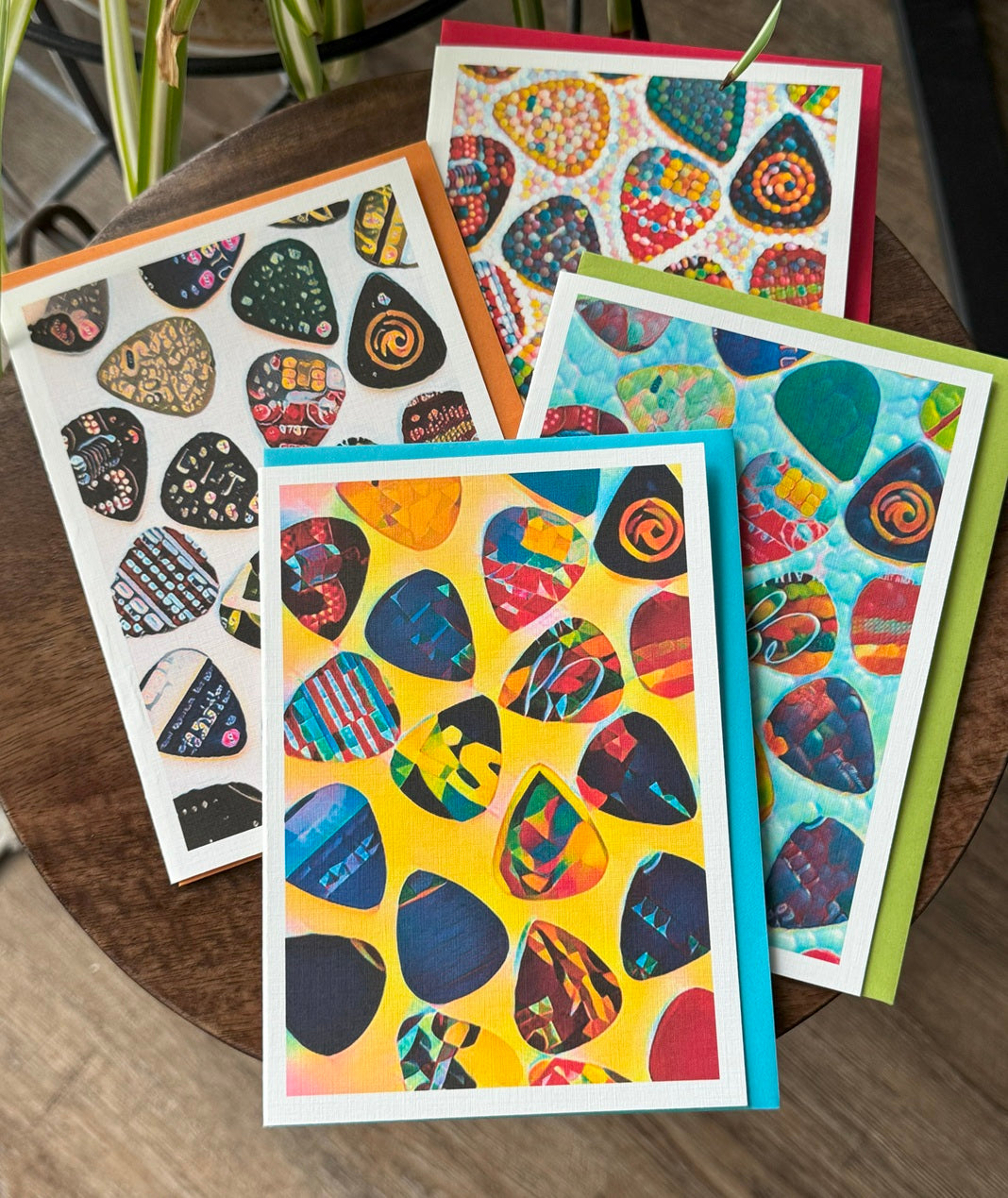 Guitar Picks Greeting Card