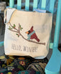 Hello Winter! Cardinal Jumbo Tote Bag