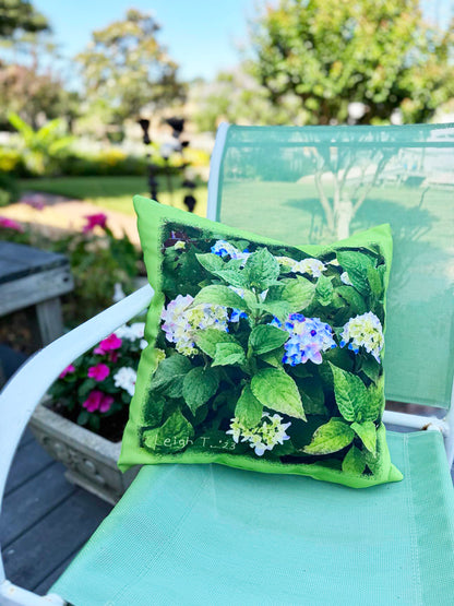 Auntie's Hydrangeas Indoor/Outdoor Pillow