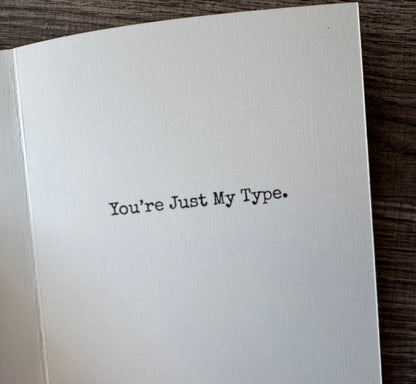 Funky Underwood "Just My Type" Greeting Card