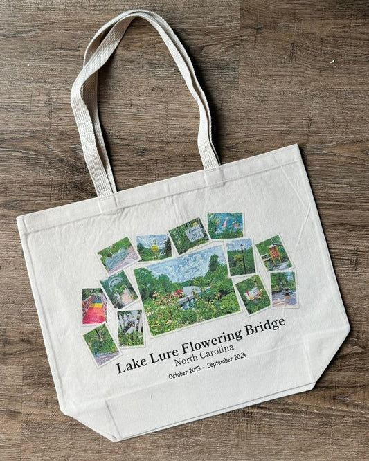 Lake Lure Flowering Bridge Jumbo Tote Bag