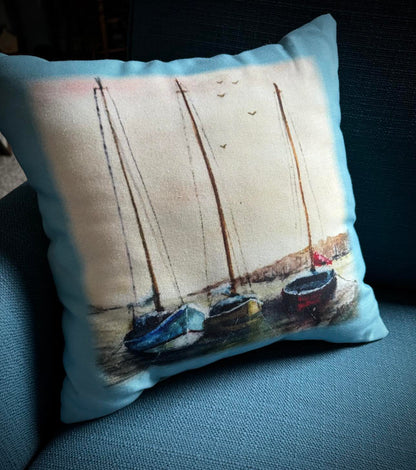 Masts at Sunset Indoor/Outdoor Pillow