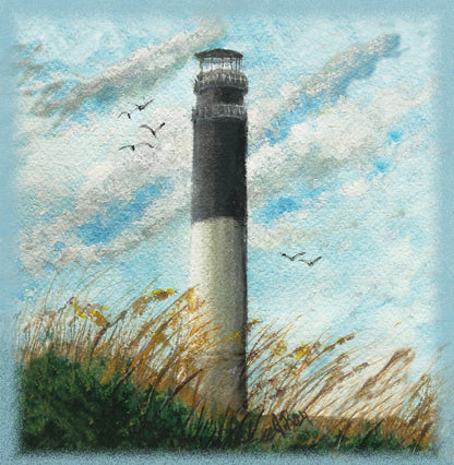 Oak Island Lighthouse Indoor/Outdoor Pillow