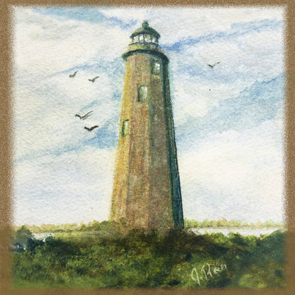 Bald Head Island Lighthouse Indoor/Outdoor Pillow