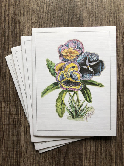 Pansies and Violets Notecard Set