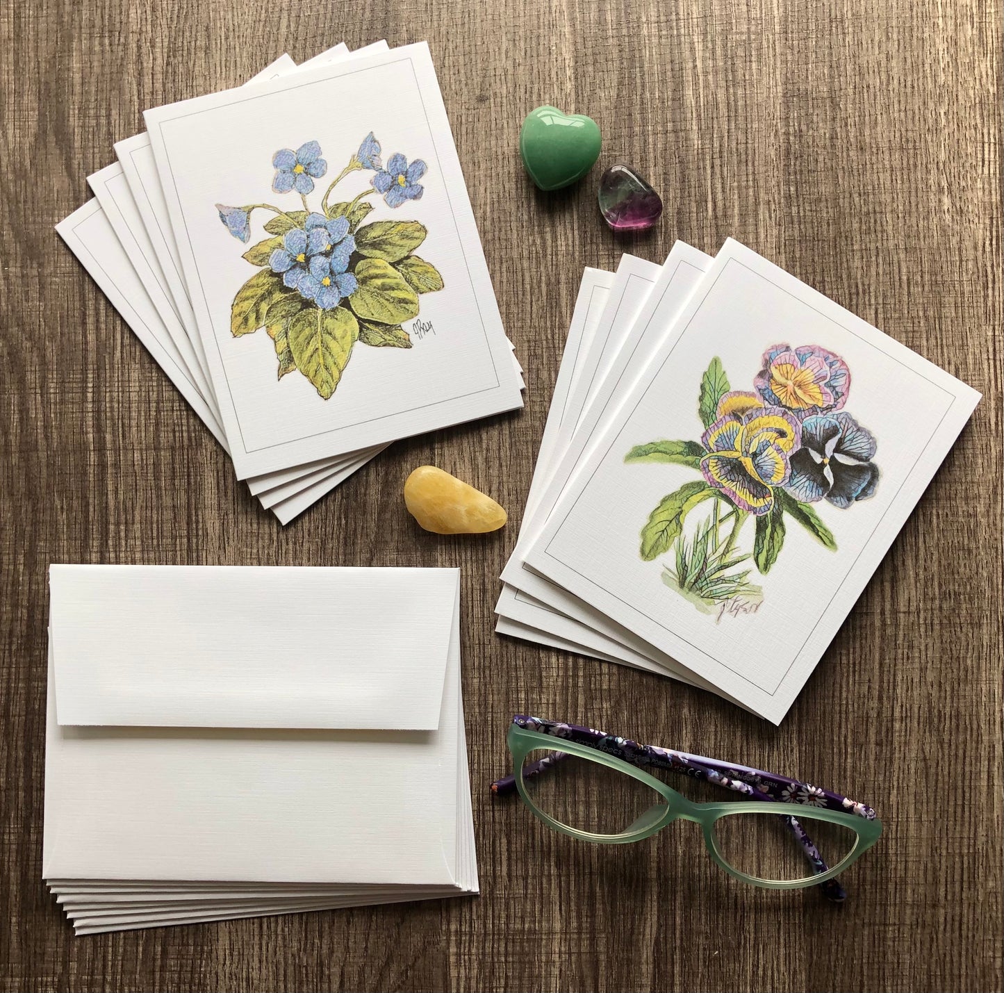 Pansies and Violets Notecard Set