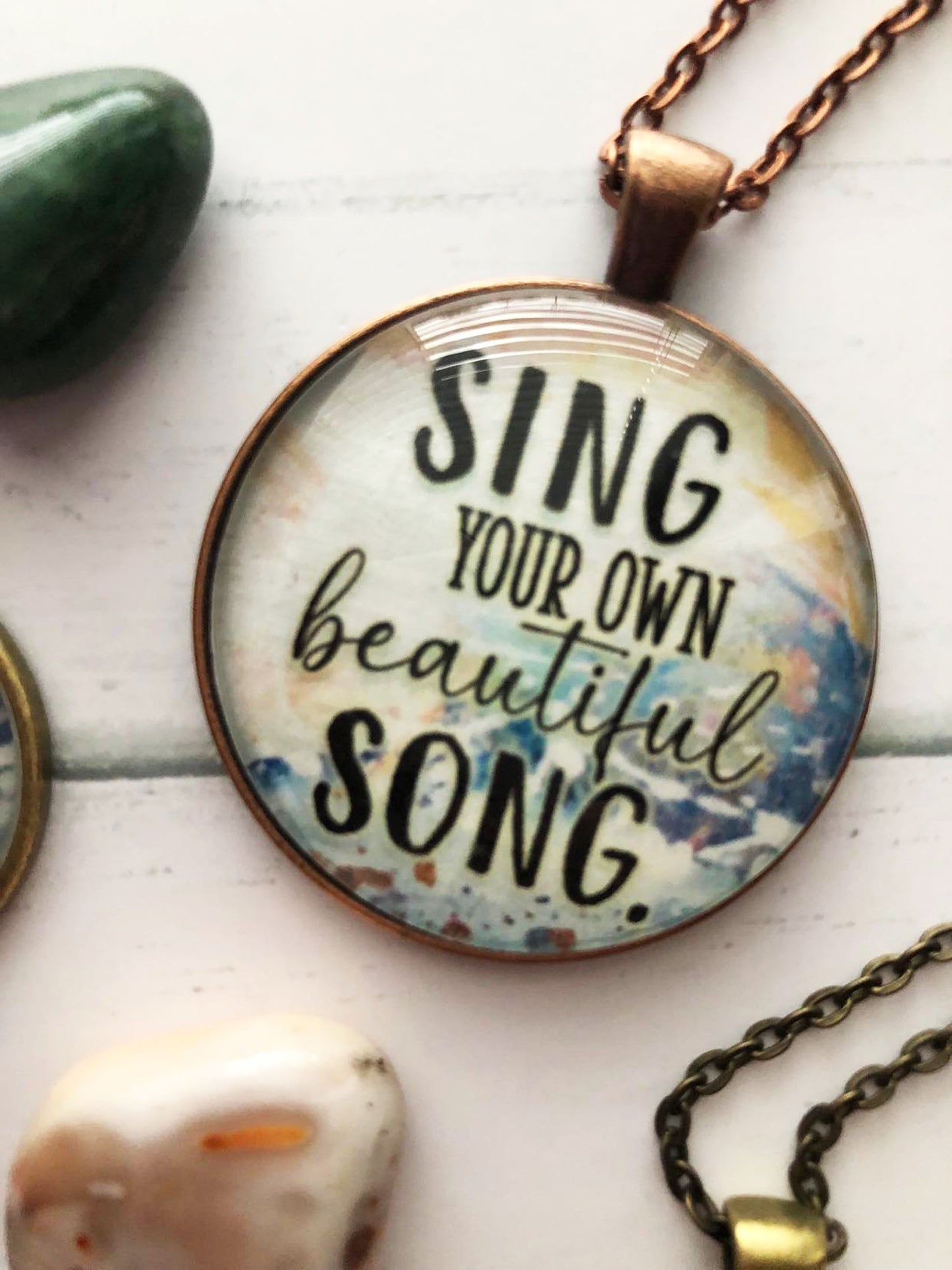 Sing Your Own Song (1.5 in Pendant with 24 in Chain)