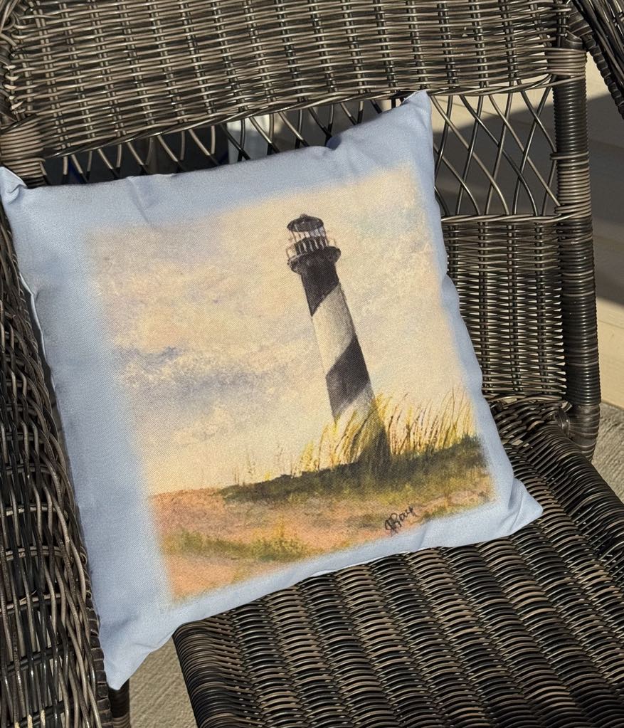 Hatteras Lighthouse Indoor/Outdoor Pillow