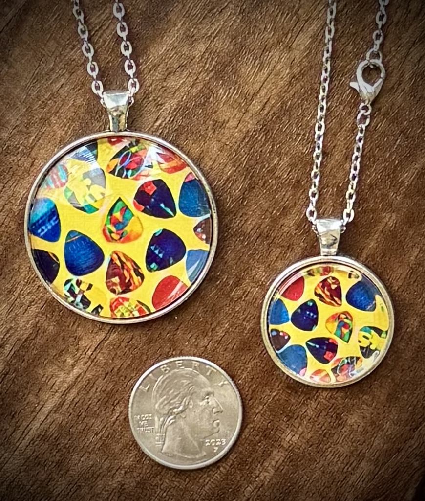 Guitar Pick Necklace - Yellow Sunshine