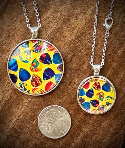Guitar Pick Necklace - Yellow Sunshine