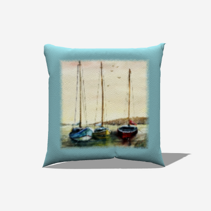 Masts at Sunset Indoor/Outdoor Pillow