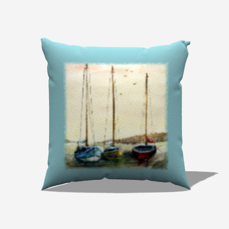 Masts at Sunset Indoor/Outdoor Pillow