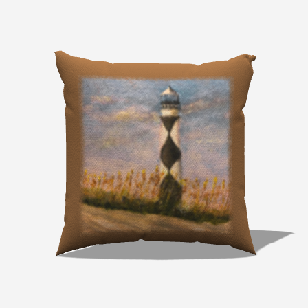 Cape Lookout Lighthouse Indoor/Outdoor Pillow